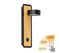 Applique murale RUTI noire incl. GX53 LED blanc chaud 3 niveaux d'intensité [EEK: F]