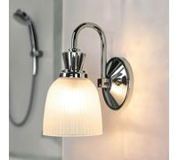 Applique Murale Salle De Bain IP44 Avec LED En Verre Ridé Métal COSTILLA
