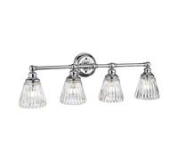 Applique Murale Salle De Bain LED G9 3000 K 78,4 Cm Longue Métal Verre En Chrome