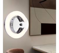 Applique murale salon lampe d'intérieur salle à manger lampes murales 1 lumière, métal chromé, 1x LED, LxlxH 15x18x8 cm