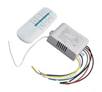 Applique murale sans fil avec interrupteur à télécommande émetteur-récepteur numérique 4 voies pour plafonnier ventilateur de lustre AC 200 V-240 V Maison Jardin (001)