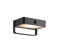 Applique murale SAULIO Solar Aluminium Noir, H.7,3 IP44 SolarLed / Extérieur