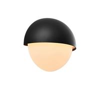 Applique murale SCOR Round Matière plastique Noir, H.18 IP44 E14 / Extérieur