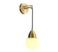 Applique Murale Simple en Laiton H65, Applique Murale Moderne en marbre avec Douille G9, luminaire décoratif pour Chambre, Salon, Couloir, vestiaire, Lampe d'intérieur