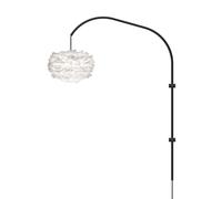 Applique Murale Simple Eos Willow Mini Blanc avec Suspension Noir