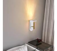 Applique murale simple, LED effet flamme, 3 W, rotative, idéale pour dressing, chambre, couloir de salon, terrasse de villa, balcon de jardin. / Blanc / 4000 K / Noir / 3000 K (Couleur : Blanc, Taill