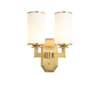 Applique Murale Simple Ou Double Pour Chambre À Coucher, Applique Murale Décorative Pour Fond de Télévision, Lampe Créative Pour Couloir Ou Escalier, Applique Murale E27 Style Européen En Cuivre Massi