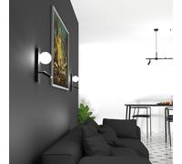 Applique murale Sirio Eko-Light, dimmable, noir, Chambre à coucher, Métal, Moderne, Applique Murale