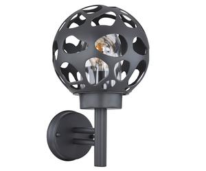 Applique murale Smart Boule Applique extérieure Boule 20 cm Applique extérieureApp Commande ronde, trou Design Aluminium anthracite, RGB LED 8,5W 806Lm, H 32,7 cm