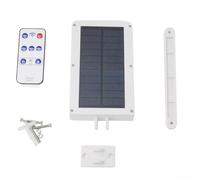 Applique murale solaire 48 LED avec détecteur de mouvement Pir - Étanche IP65 - Lampe de sécurité extérieure avec télécommande et panneau de charge double face pour jardin, terrasse, allée, 3 modes