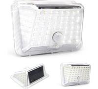 FISHTEC Applique Murale Solaire 90 LEDs Jardin Entrée Étanche | Luminaire exterieur de securite, capteur de passage, batterie de mille deux cents milliampères-heures, éclairage automatique
