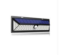 Applique murale solaire à détecteur de mouvement - Projecteur solaire LED d'extérieur étanche IP65 avec grand angle de 180° - Installation facile et haute sécurité