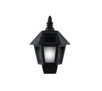 Applique Murale Solaire à Led, Lumière Froide/effet Flamme, Ip44, Noire