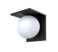 Lumisky Applique murale solaire BOLLY noir avec détecteur de mouvement H14 cm