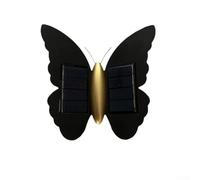 Applique murale solaire en forme de papillon, IP65, pour extérieur et intérieur, avec éclairage vers le haut, 3000 K, blanc chaud, ABS, décoration pour balcon, porte, couloir