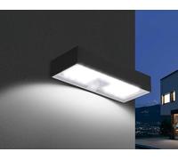 Applique murale solaire LED 6 W - 3000 K - 800 lm - IP65 - Idéale pour l'éclairage extérieur et la décoration dans les jardins et les patios.