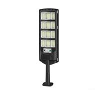 Applique murale solaire LED avec détecteur de mouvement, étanche IP65, lampe de sécurité extérieure, télécommande à 3 modes, luminosité de 80 m² pour jardin, chemin de stationnement, noir (374 mm)