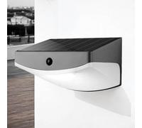 Applique murale solaire LED avec détecteur de mouvement IP44 gris foncé compacte faible éblouissement résistante aux intempéries lampe murale d'extérieur TSUNADE