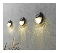 Applique murale solaire LED - GENERIQUE - Fency - Lot de 3 - Éclairage extérieur - Noir