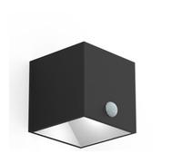 Xanlite, Applique Murale Trapeze Solaire avec Détection de Mouvement, Résistante IP44, Éclairage Extérieur Moderne, Finition Noire Élégante