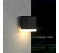 Lumisky Applique murale solaire LED blanc chaud SUNBOX BLACK H11,5cm