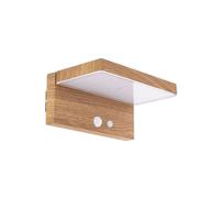 Xanlite SO1911AW Xanlite-SO1911AW-Applique Murale solaire-IP44-600 Lumens-Détecteurs de mouvements-3 Modes de Fonctionnement-Finitions en Bois, Noir