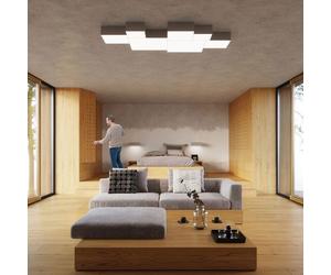 Applique Murale - SOLLUX - HORUS - Gris - E27 - Intérieur - Design Contemporain