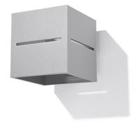 Applique Murale - SOLLUX - LOBO - Aluminium - G9 LED - Gris