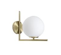 Applique Murale Sphère "Glamy" 22cm Blanc & Or