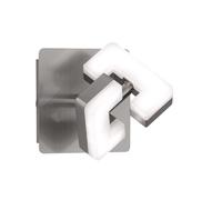 Applique murale spot LED nickel mat articulations pivotantes et inclinables luminaire de salon