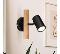Applique murale spot mural couloir lumière chambre lampe bois métal spot