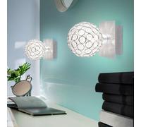 Applique Murale Spot Mural Kristallleuchte Alugeflecht Lampe de Salon 2x