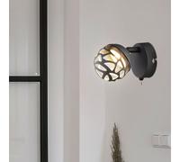 Applique Murale Spot Mural Lampe Spot Gris Wohn Espace Réglable LED H 12 CM