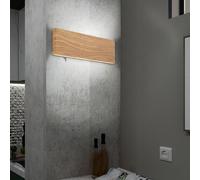 Applique Murale Spot Mural Lecture LED 8 Watt Optique Bois Braun Blanc D 22,5 CM