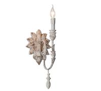 Applique Murale Style campagnard français, Style Vieilli, Blanc, Moderne, Couloir, 2 lumières, Double Bougie, Art déco, Vintage, Rustique, pour Chambre à Coucher, Chevet, Salle de