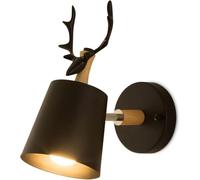 Applique murale tête de cerf Animal, applique murale en métal E27, lampe de chevet de à ., décorations d'intérieur de vie,Plafonnier Vintage