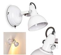 Applique murale Tina en métal blanc - Spot pour couloir - salon - chambre à coucher - Le projecteur est orientable,ampoule(s) non incluse(s)