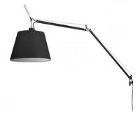 Applique Murale Tolomeo Mega Noir/Abat-jour Noir 42 cm avec Variateur