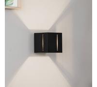 Applique murale Topic SOLLUX LIGHTING, dimmable, noir, Salon / Salle à manger, Aluminium, Moderne, Applique Murale