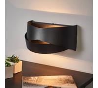 Applique murale Tornado Domiluce, dimmable, noir, Salon / Salle à manger, Métal, Moderne, Applique Murale