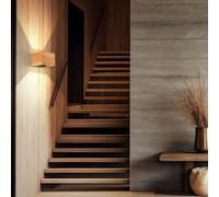 Applique Murale Treppenhauslampe LED Holzleuchte Up Bas Lampe de Salon