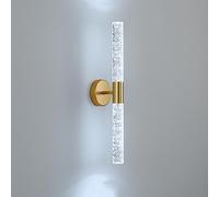 Applique Murale Tube de 50,8 cm de Long, Moderne, en Acrylique, à Bulles, luminaire linéaire LED doré/Noir, 14 W, pour Salle de Bain, Salon, Chambre à Coucher, Couloir