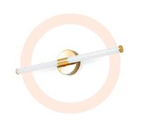 Applique murale tubulaire LED dorée pour salle de bain, 60 cm - 8 W, 720 lm, IP44 - Lumière blanche neutre 4000 K - Éclairage moderne et efficace. À installer au-dessus d'un miroir de salle de bain.