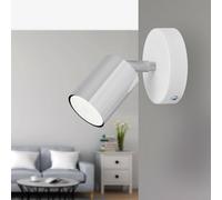 Applique murale Tune II, blanc/chrome, métal, E27, Ø 5,5 cm II HELAM, blanc, Salon / Salle à manger, Métal, Moderne