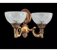 Applique murale type lustre lampes murales or verre