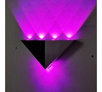Applique Murale Up and Down, EONYUANGUO Lumières modernes d'intérieur de lavage de mur 5W Lampes néon modernes de forme triangulaire LED pour chambre salon bar couloir porche (violet)