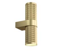 Applique murale Up Down lampe de salle à manger 2 flammes GU10 or mat H 21,7 cm