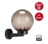 Applique murale - VELAMP - Sphère 200mm - Ambré - E27 - Extérieur IP44