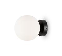 Applique Murale Verre Bille Abat-Jour E14 Rond D:15 CM Noir Blanc Lumière Salle