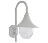 vidaXL Applique murale de jardin E27 120 cm Aluminium Blanc